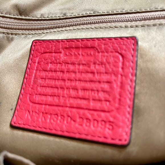 COACH SATCHEL, ORANGE WITH SILVER HARDWARE - Picture 4 of 6